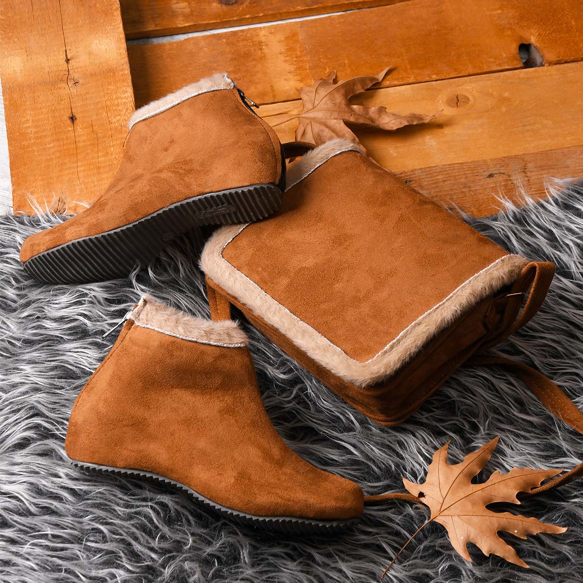 ست کیف و کفش دخترانه ariana عسلی