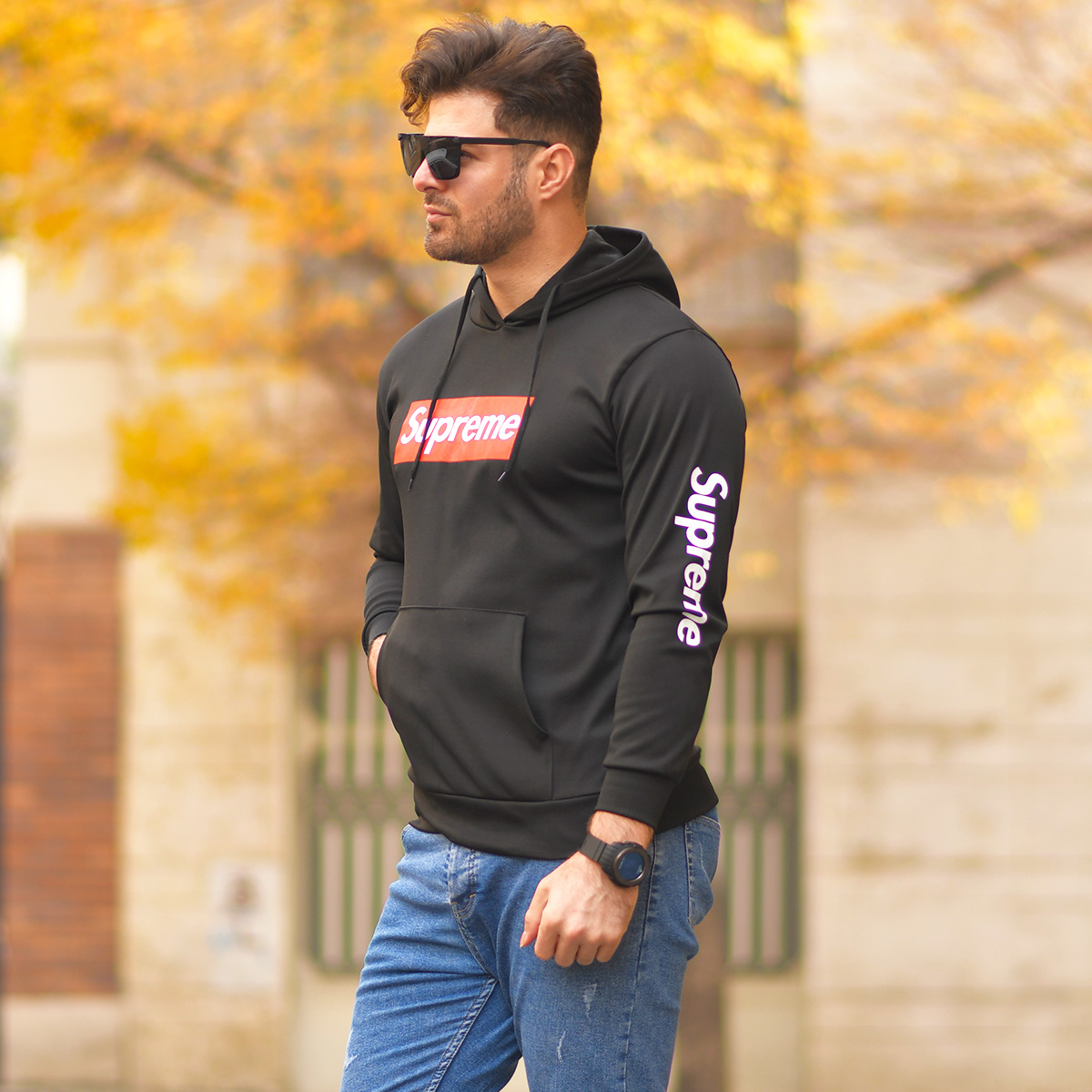 هودی کلاه دار مردانه مدل Pasak