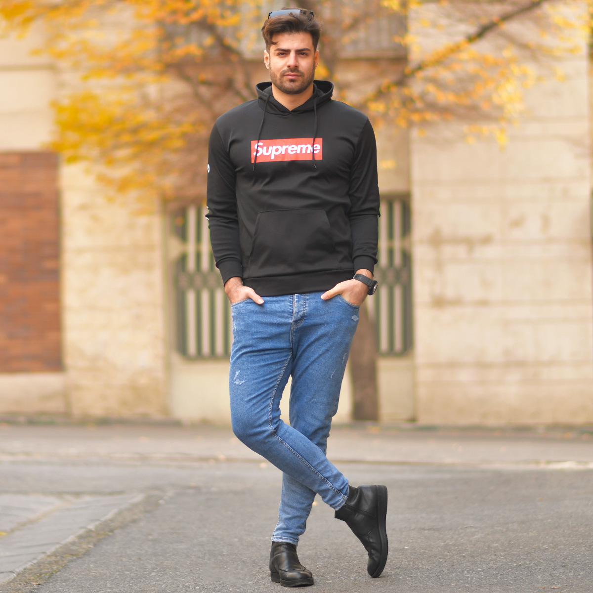 هودی کلاه دار مردانه مدل Pasak