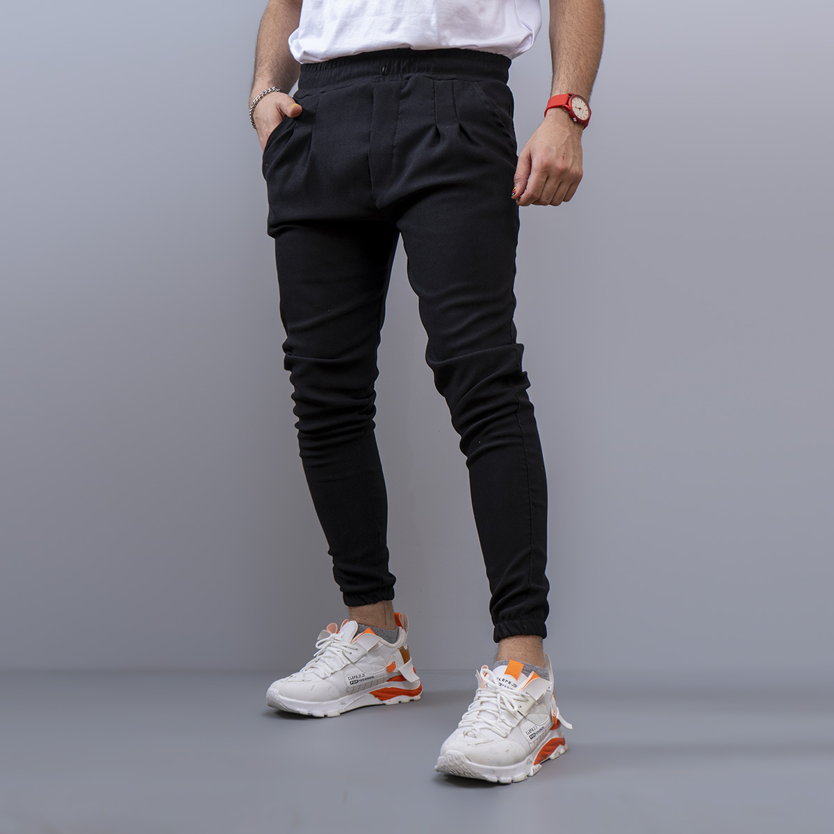 شلوار اسلش مشكي مردانه مدل Sharon