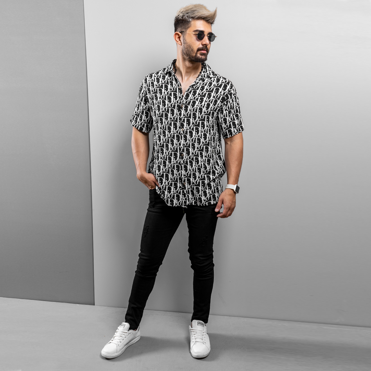 پیراهن هاوایی(T) مردانه مدل Waly