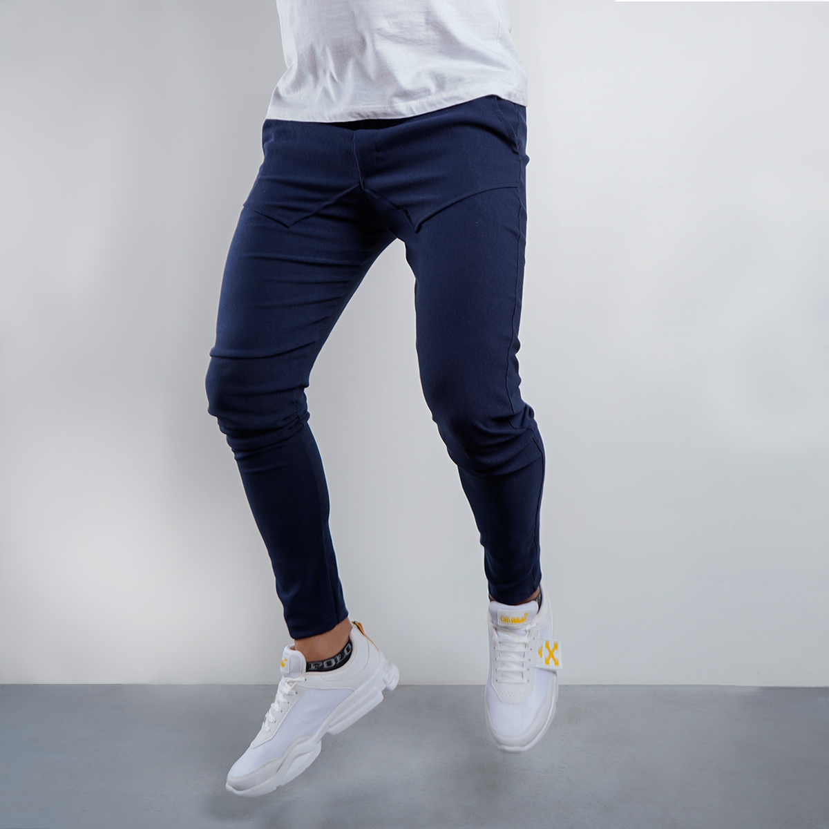 شلوار اسلش جیب دوبل مردانه سرمه ای مدل Nambi