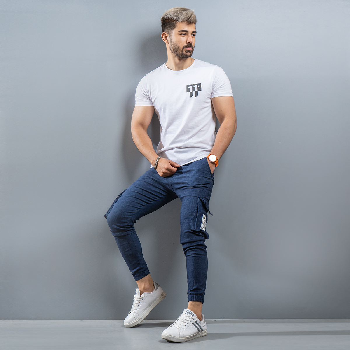 شلوار اسلش مردانه آبی مدل Karna