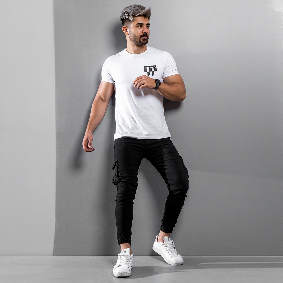 شلوار اسلش مردانه مشکی مدل Rashil