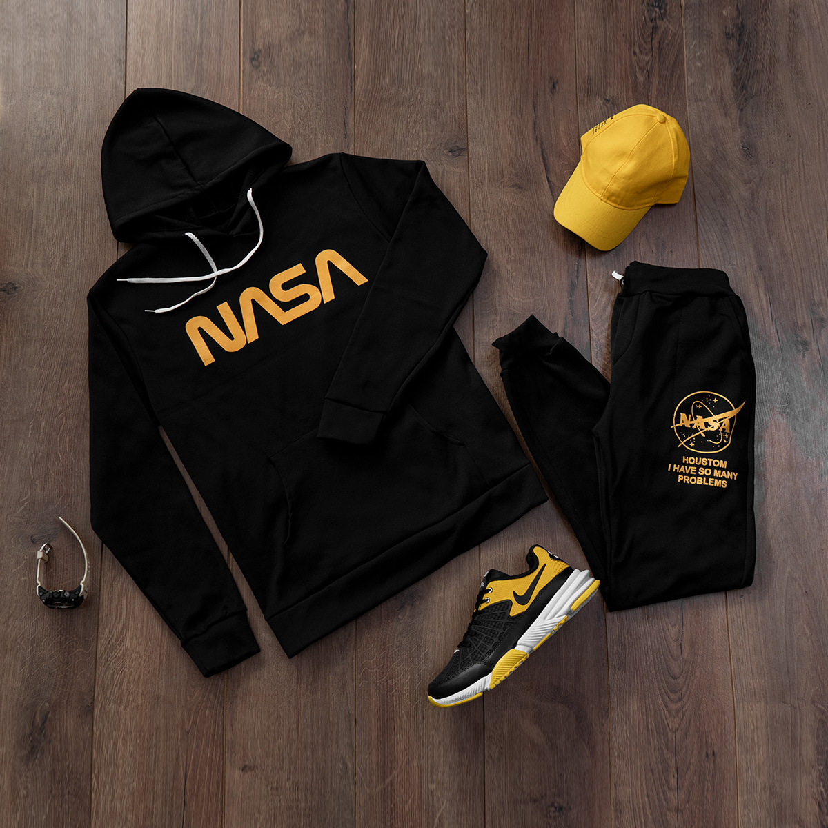 ست هودی شلوار کلاهدارNasa مردانه مدل Chavosh