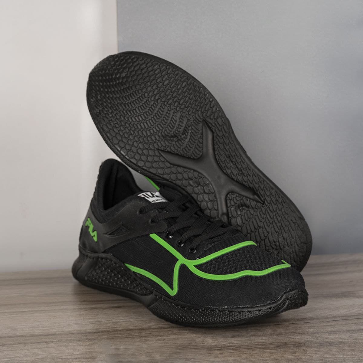 کفش مردانهFila مشکی سبز مدل sayan(T)