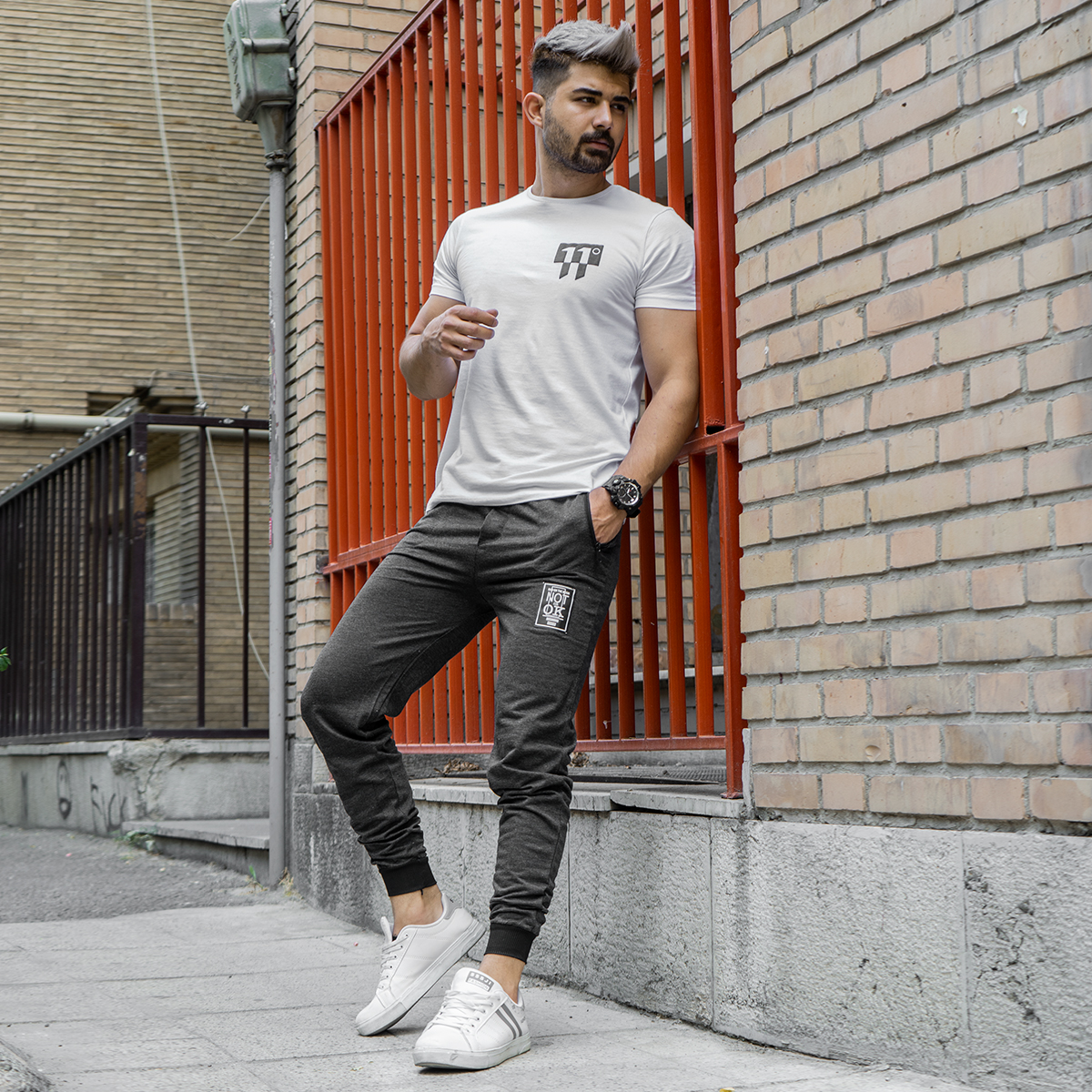 شلوار اسلش Not Ok مردانه ذغالی مدل Caren