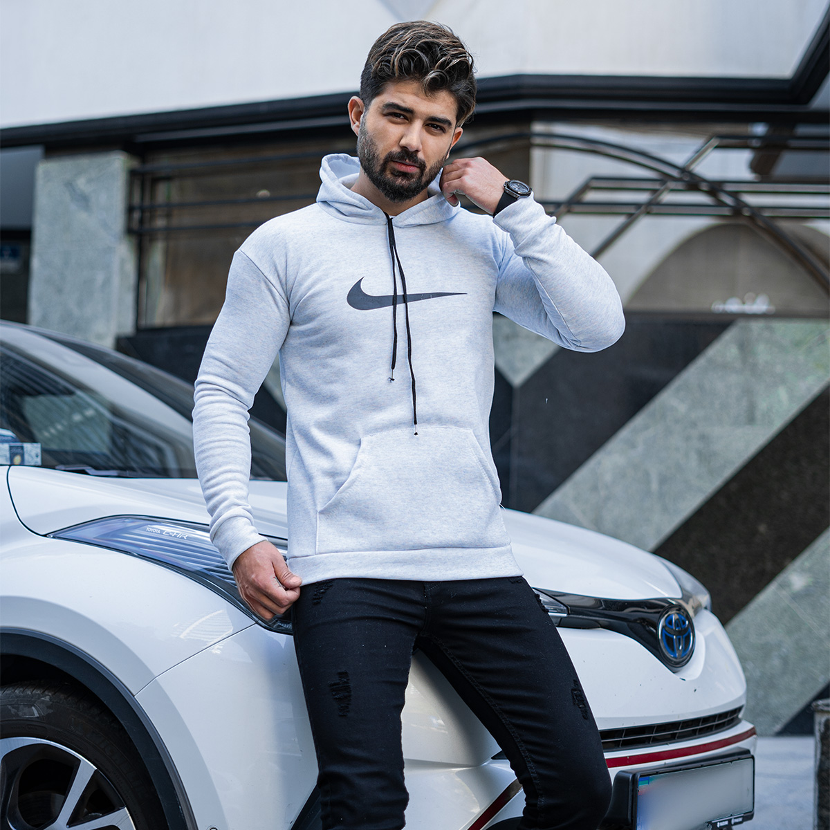 هودی نایک آبی مردانه مدلNolin