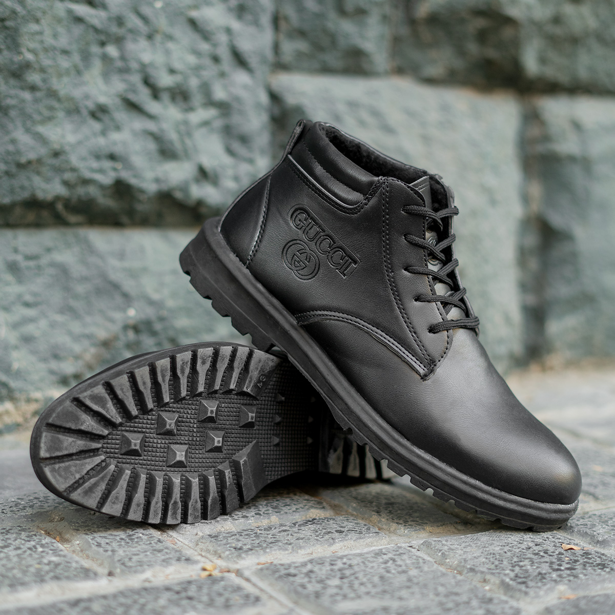 نیم بوت مردانه مشکی مدل GERAD