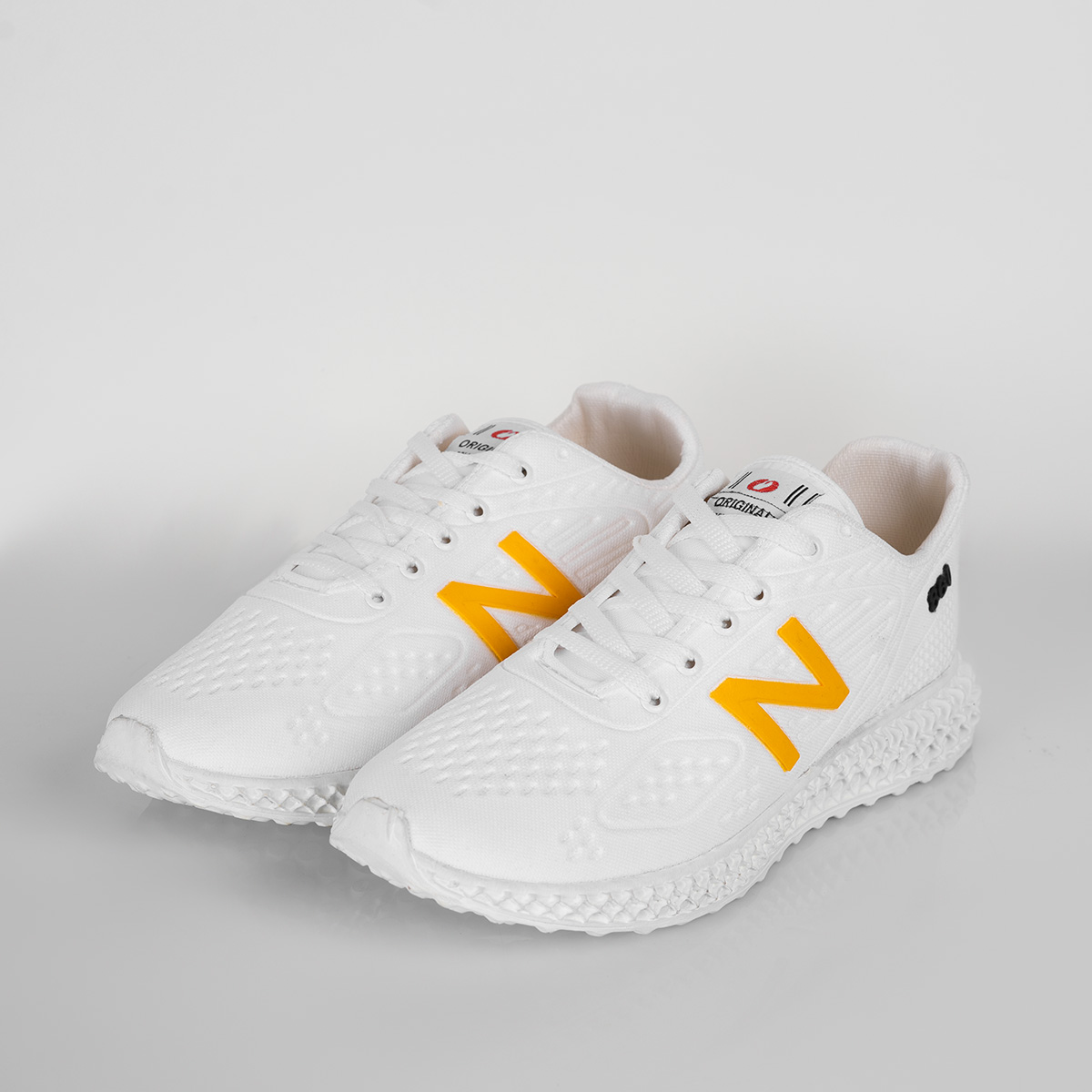 کفش ورزشی (T) نیوبالانس سفید زرد مردانه مدل Mani