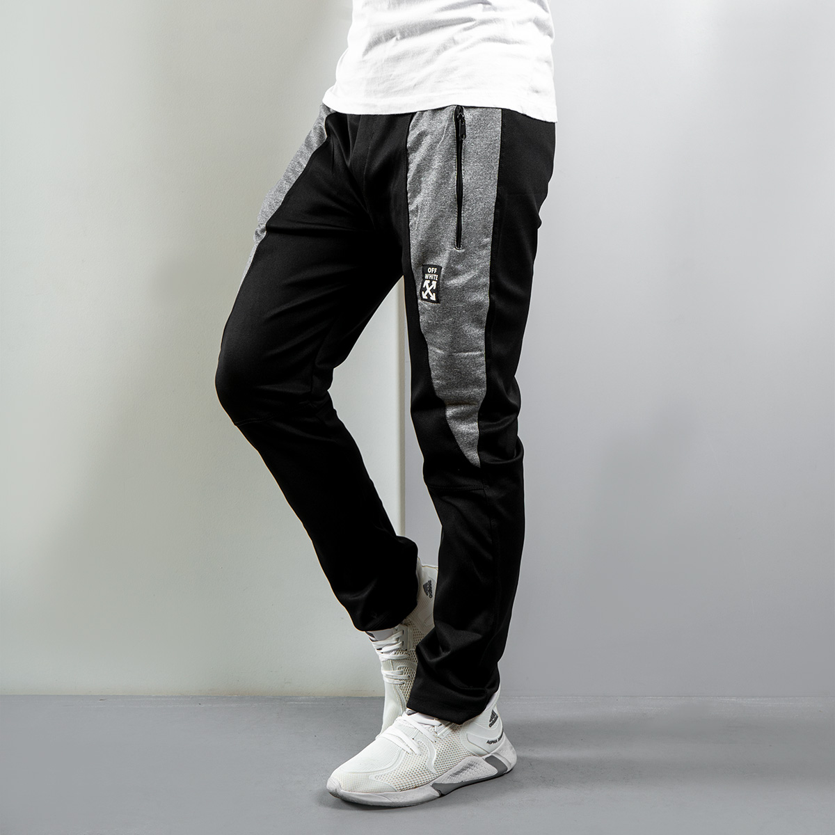 شلوار مردانه مشکی طوسی (T) مدل RDS