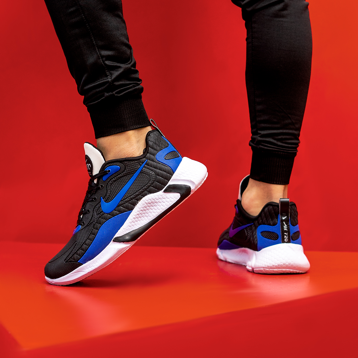 کفش ورزشی نایک مشکی آبی مردانه مدلB709