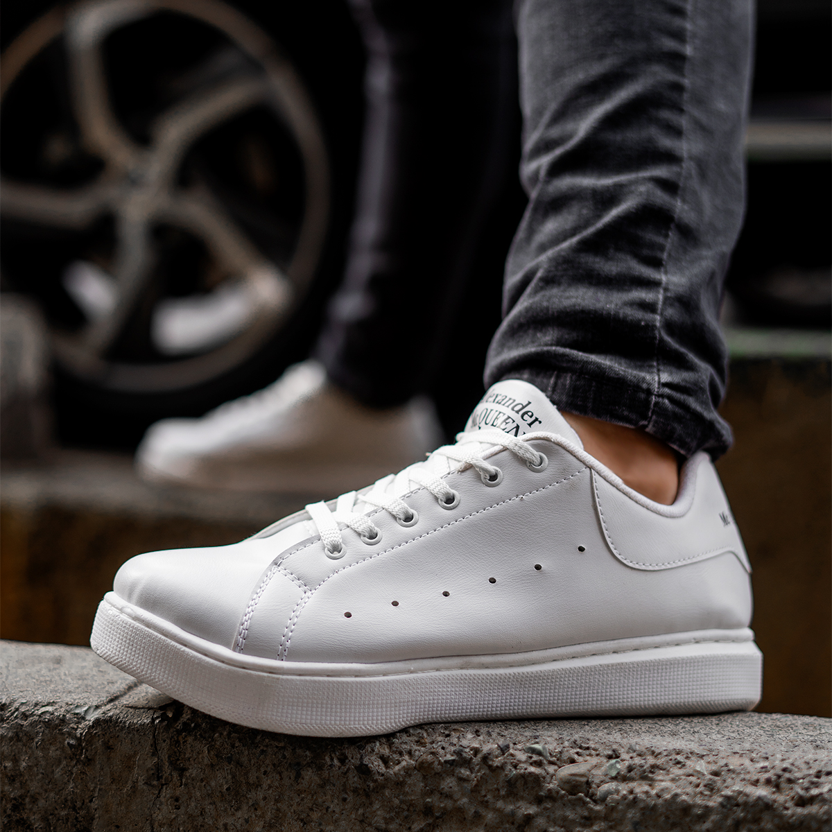 کفش تخت مردانه سفید مدل Alexander