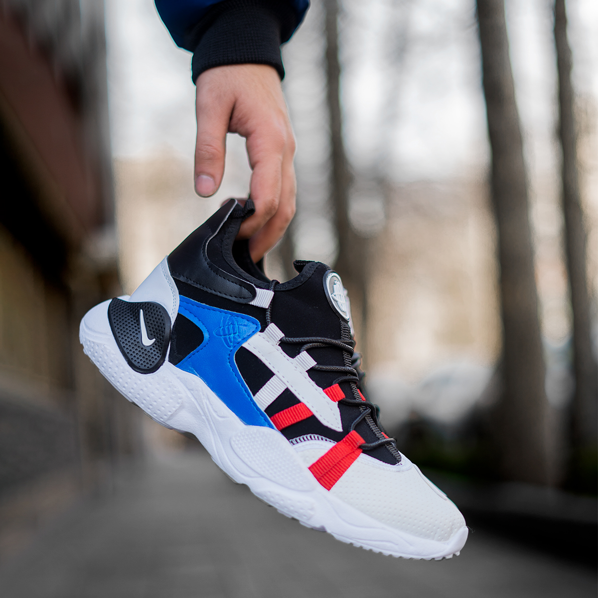 کفش ورزشی سفیدآبی مردانه مدل Ramiar