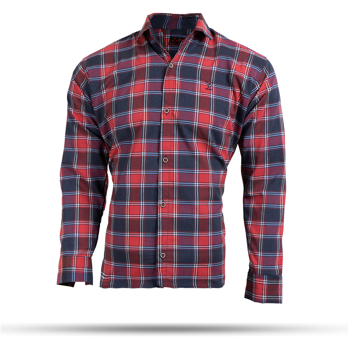 پیراهن چهارخونه مردانه قرمز مدل Faraz