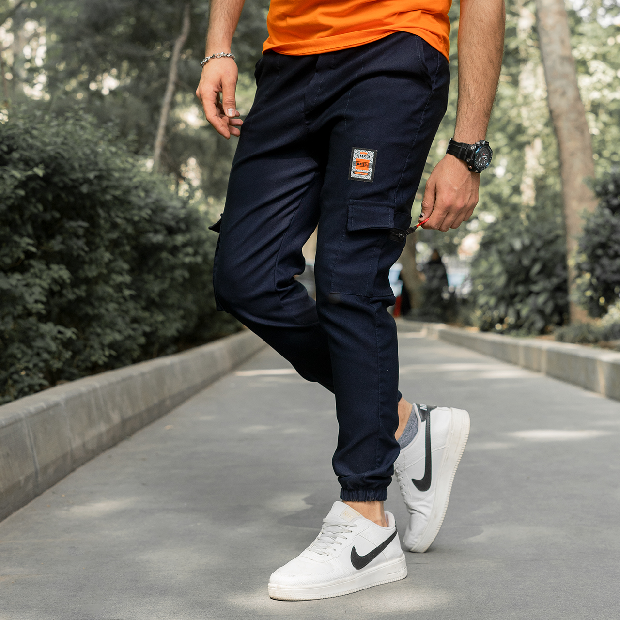 شلوار اسلش سرمه ای مردانه مدلbest