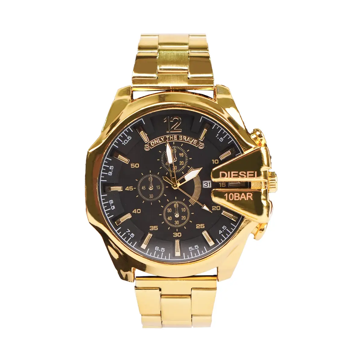 ساعت مچی DIESEL مردانه طلایی صفحه مشکی مدل U700
