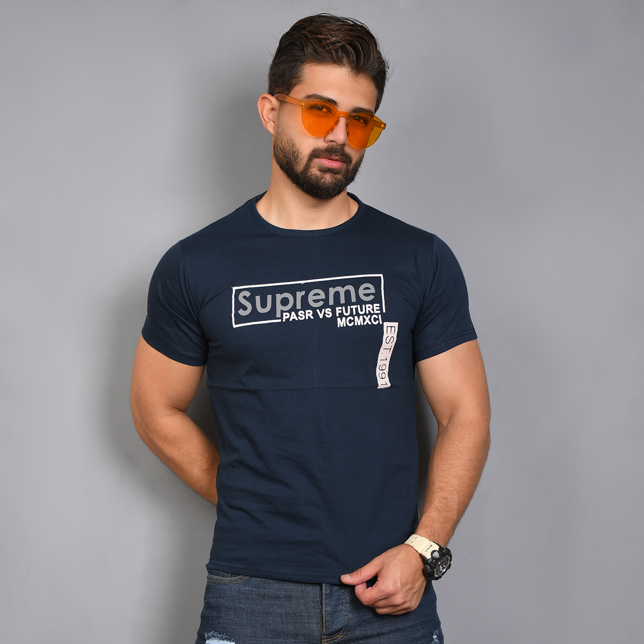 تیشرت (T) مردانه سرمه ای مدل N52