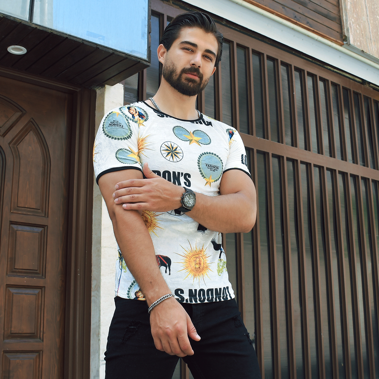 تیشرت مخمل مردانه مدلLando