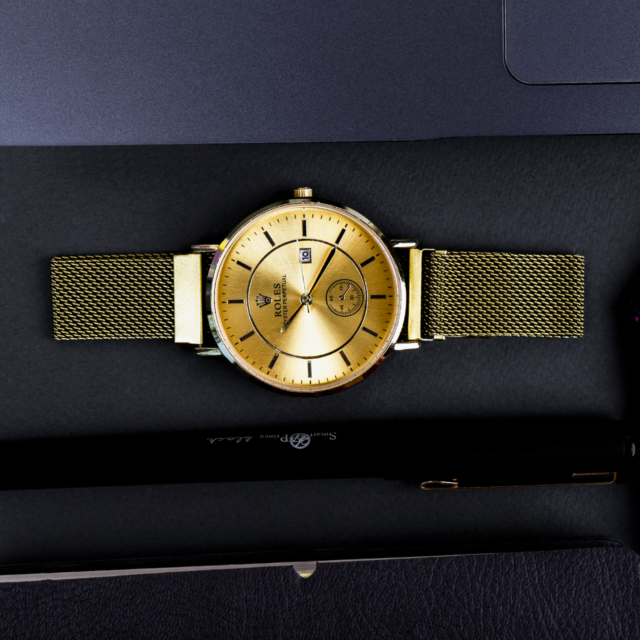 ساعت طرح رولکس طلایی مدل Bavan