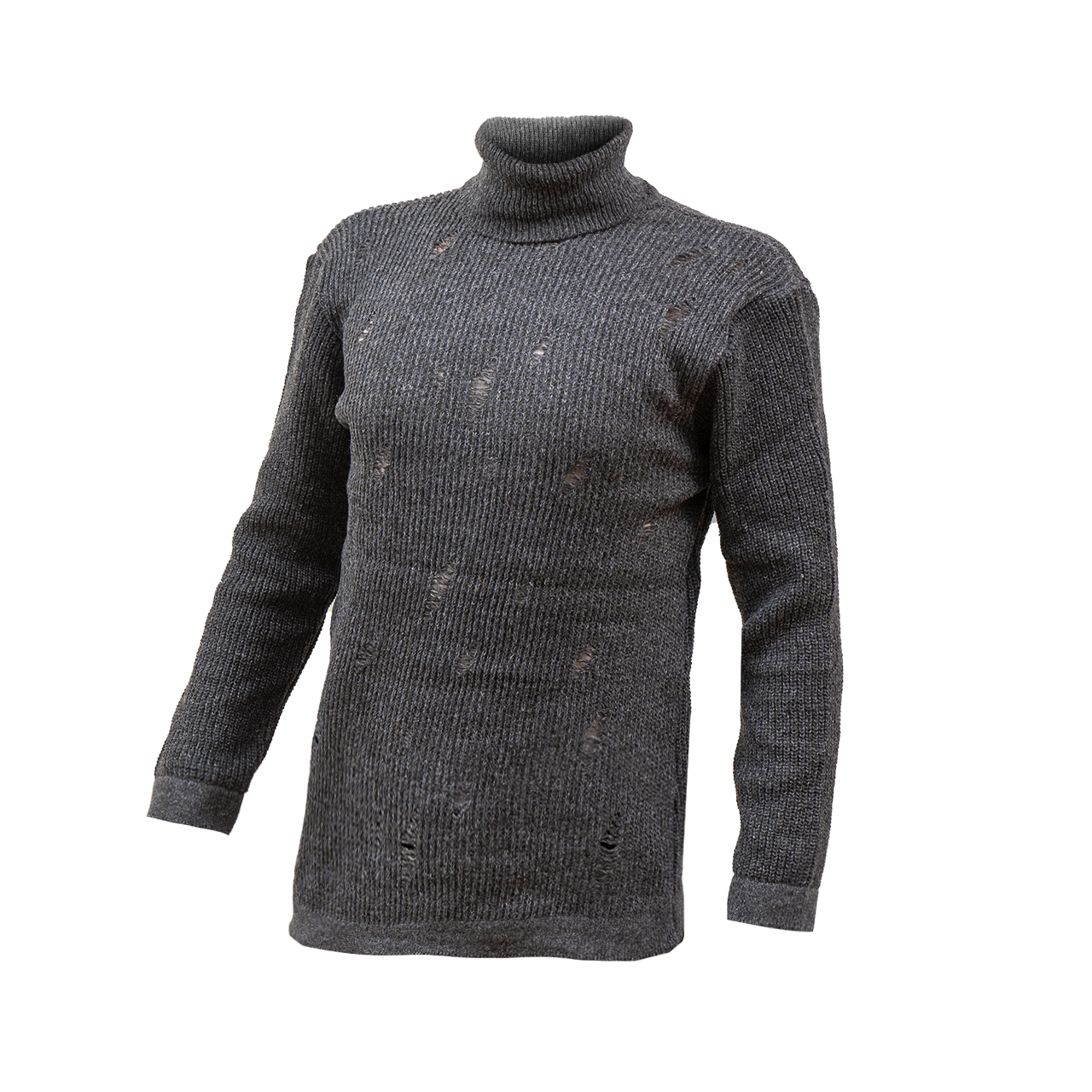 پلیور یقه اسکی ذغالی زاپ دار مردانه مدل U10