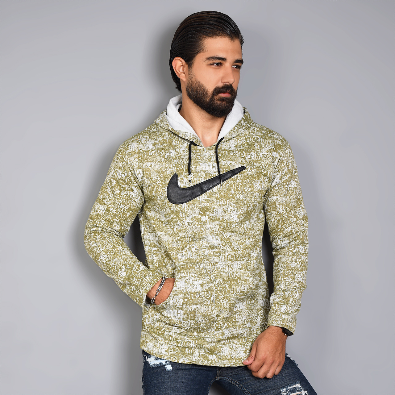 هودی نایک سبزمردانه مدل N22