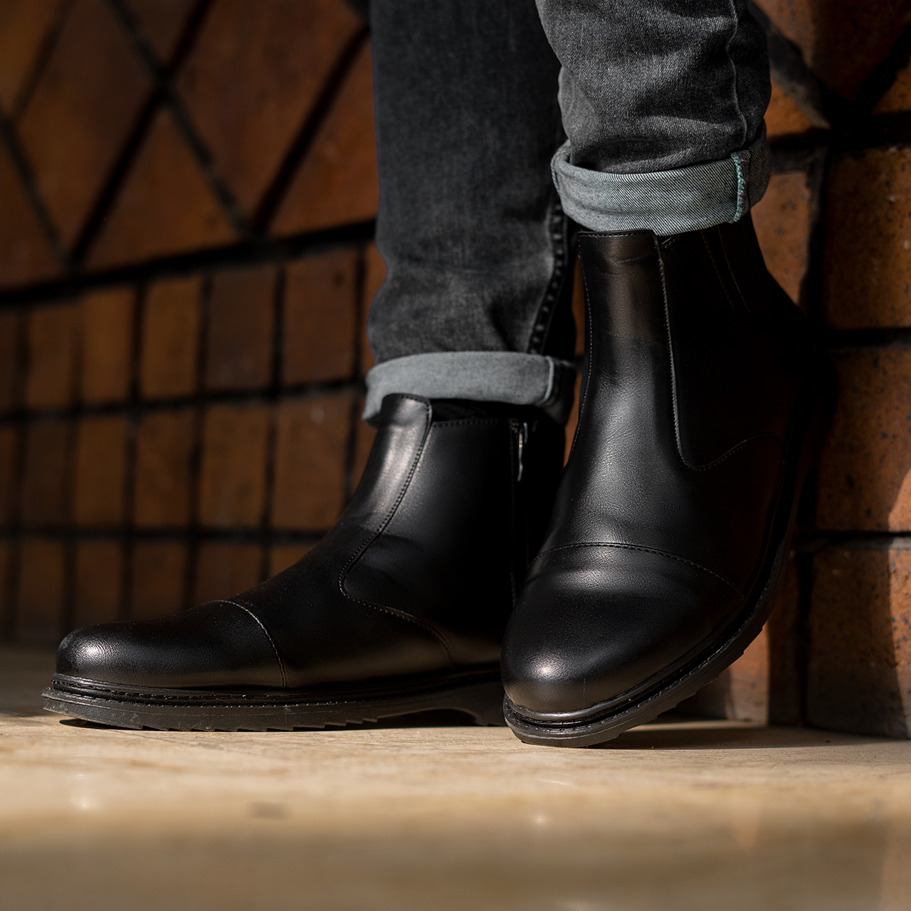 نیم بوت مردانه مشکی مدل Argan