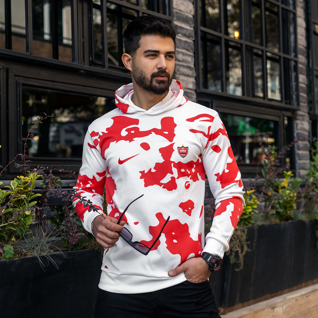 هودی پرسپولیس طرح پلنگی مردانه مدلW29