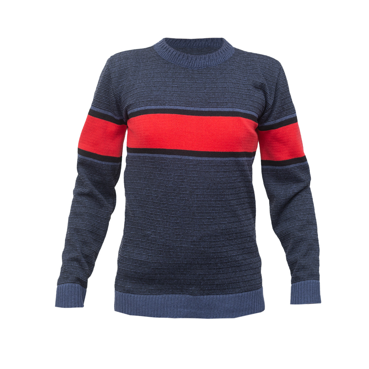 پلیور مردانه قرمز- سرمه ای مدل Madis