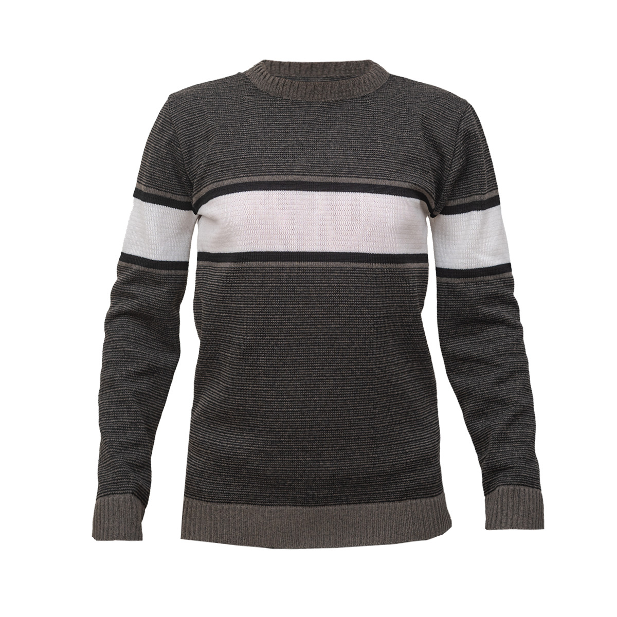 پلیور مردانه سفید- قهوه ای مدل Madis