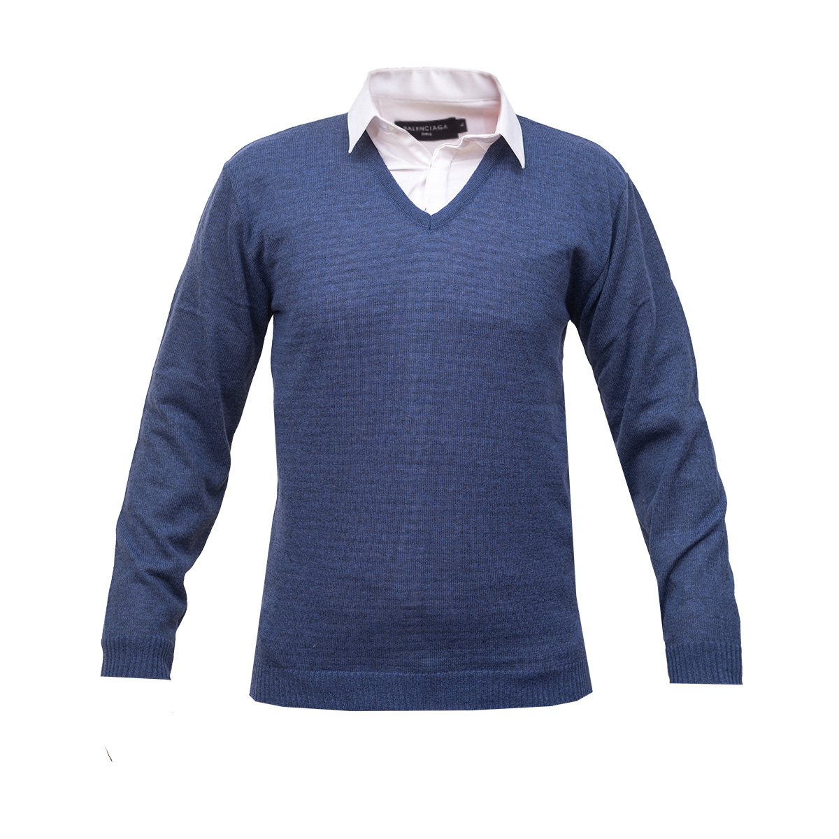 پلیوربافت یقه هفت سرمه ای مردانه مدل sorosh