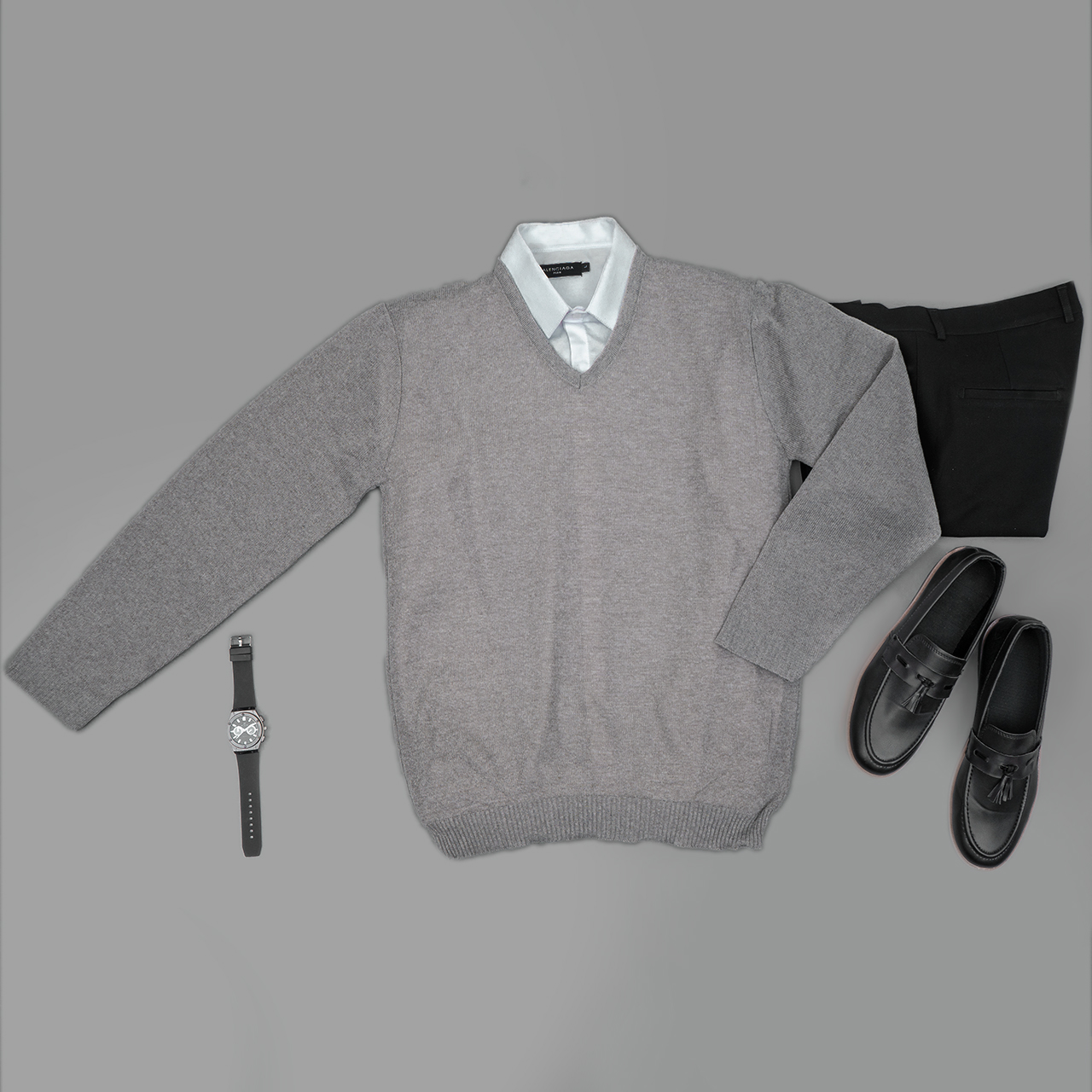 پلیوربافت یقه هفت خاکی مردانه مدل sorosh