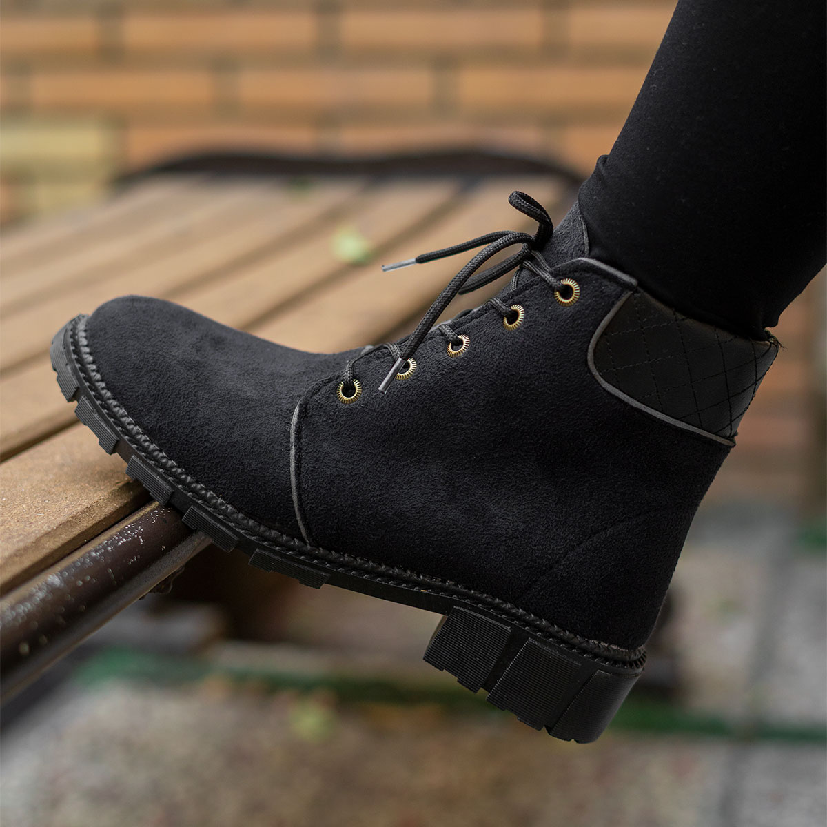 نیم بوت دخترانه مشکی مدل Atena