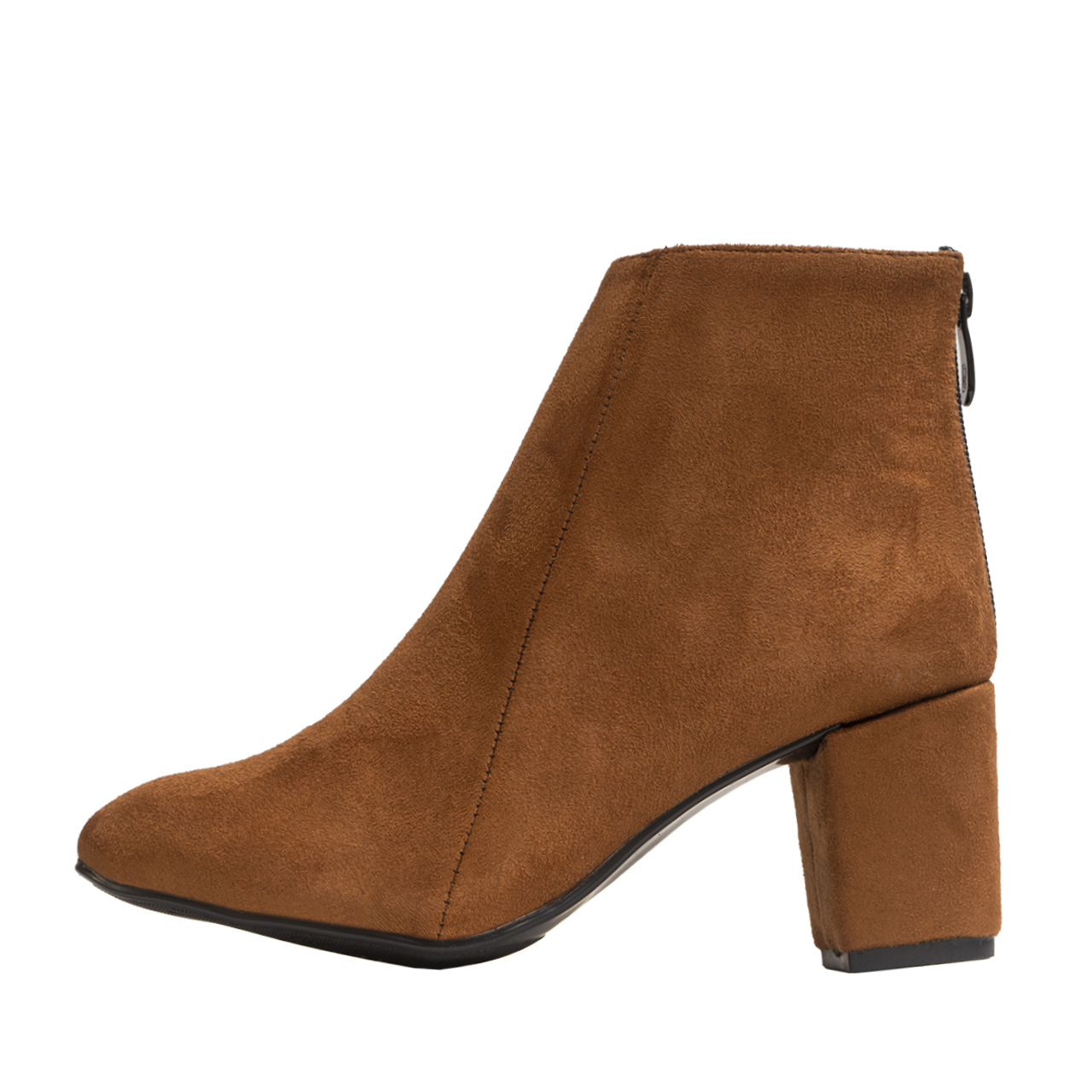 نیم بوت دخترانه پاشنه دار قهوه ای مدل Anosha