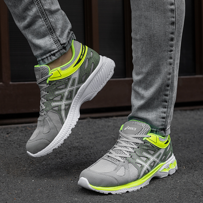 کفش ورزشی Asics مردانه طوسی سبز مدل NERON