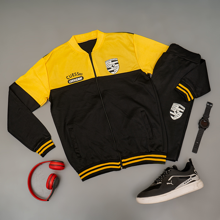 ست سوئیشرت شلوار مردانه زرد مدل Guess