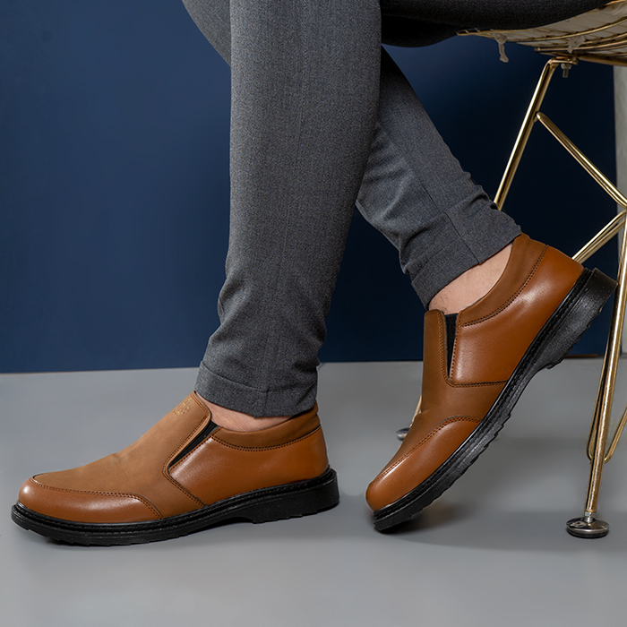 کفش رسمی مردانه عسلی مدل LALIK