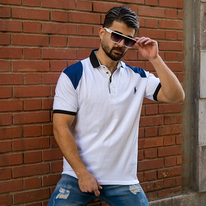 تیشرت Polo سفید مردانه مدل HAKO