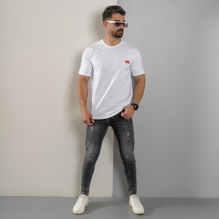 تیشرت مردانه سفید مدل Levis
