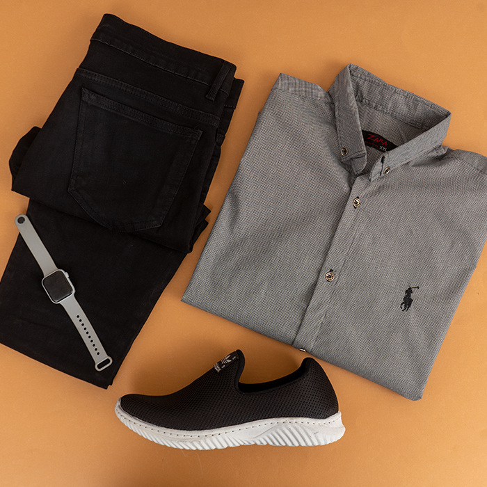 پیراهن مردانه چهارخونه ریزطوسی مدل vq