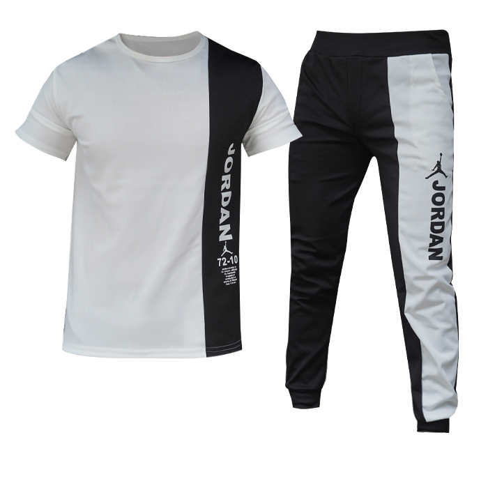 ست تیشرت شلوار سفید مردانه مدل Jordan