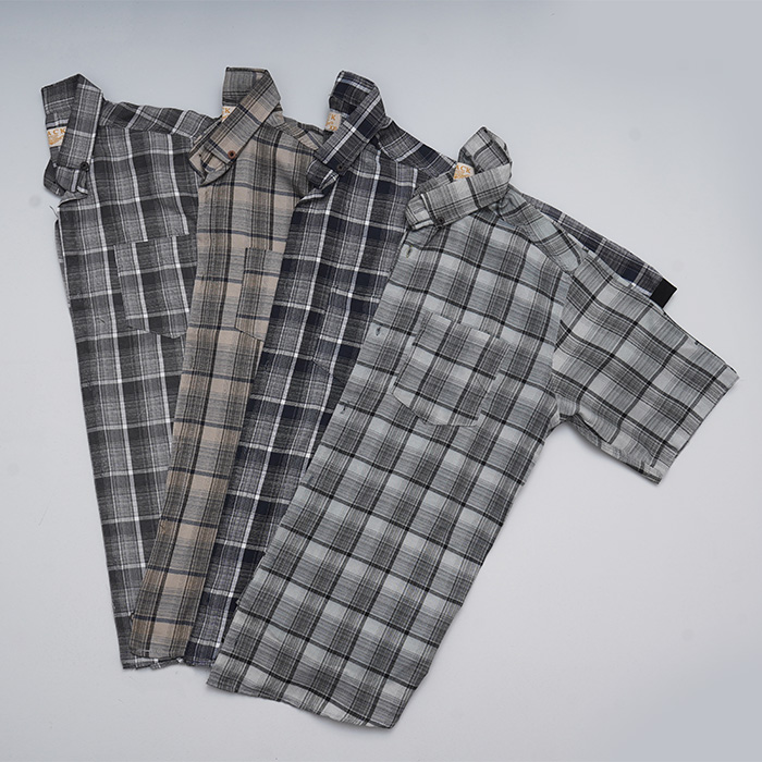 پیراهن آستین کوتاه سرمه ای مدل Samyar