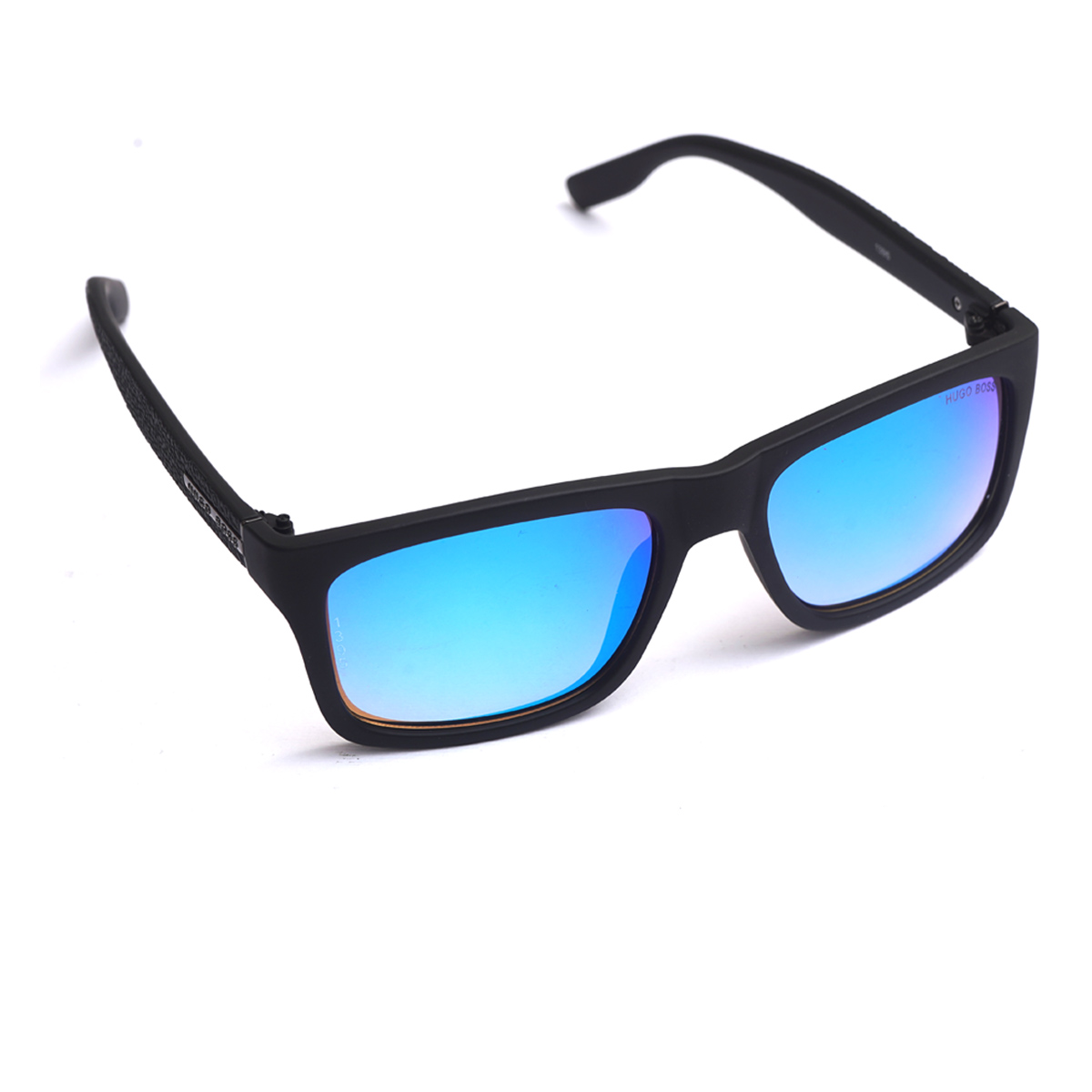 عینک مردانه مشکی صفحه آبی مدل Hugo