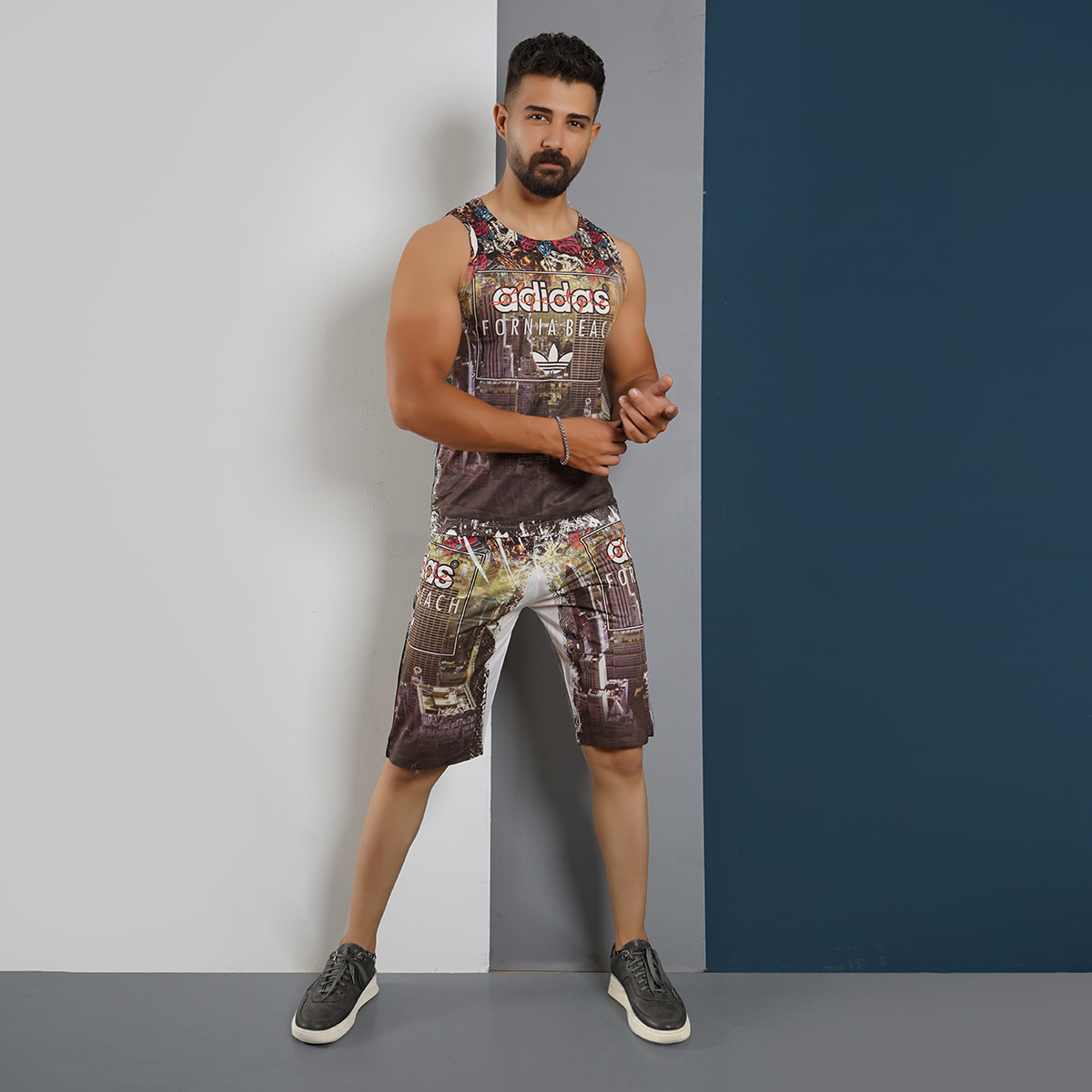 ست رکابی شلوارک مردانه مدل Fornia