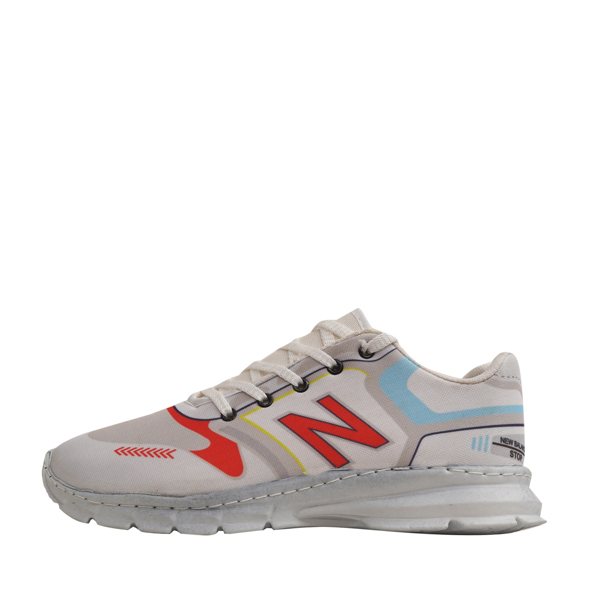 کفش ورزشی (T) سفید قرمز نیوبالانس مردانه مدل Varan