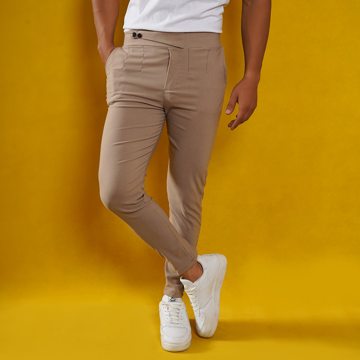 شلوار اسلش مردانه کرم مدل Matyar