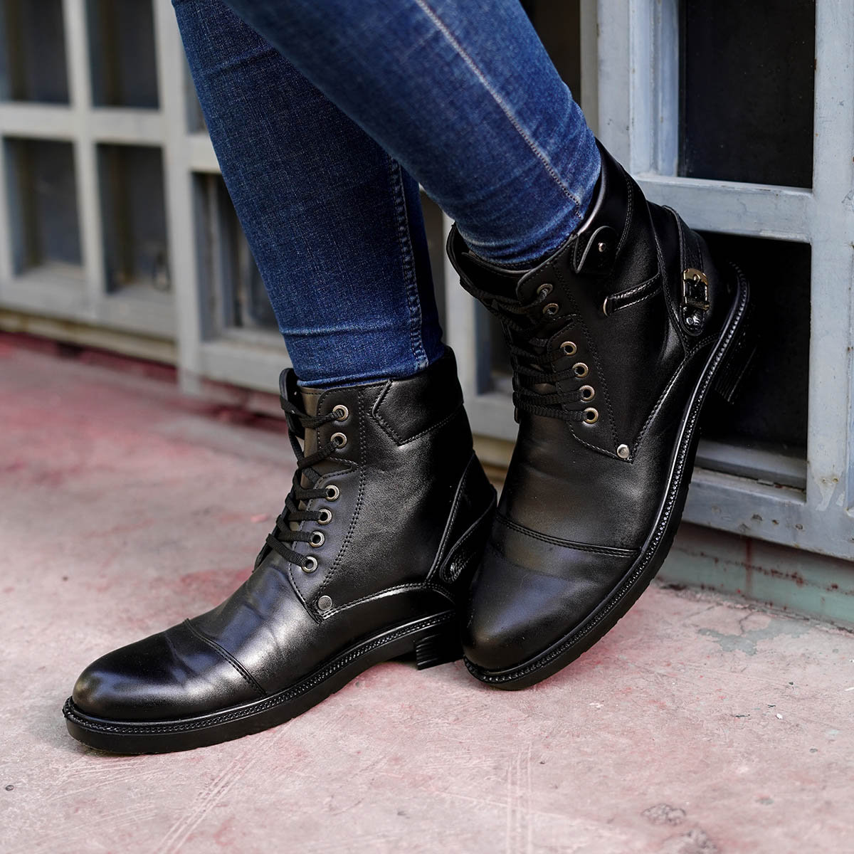 نیم بوت مشکی مردانه مدل Zanco