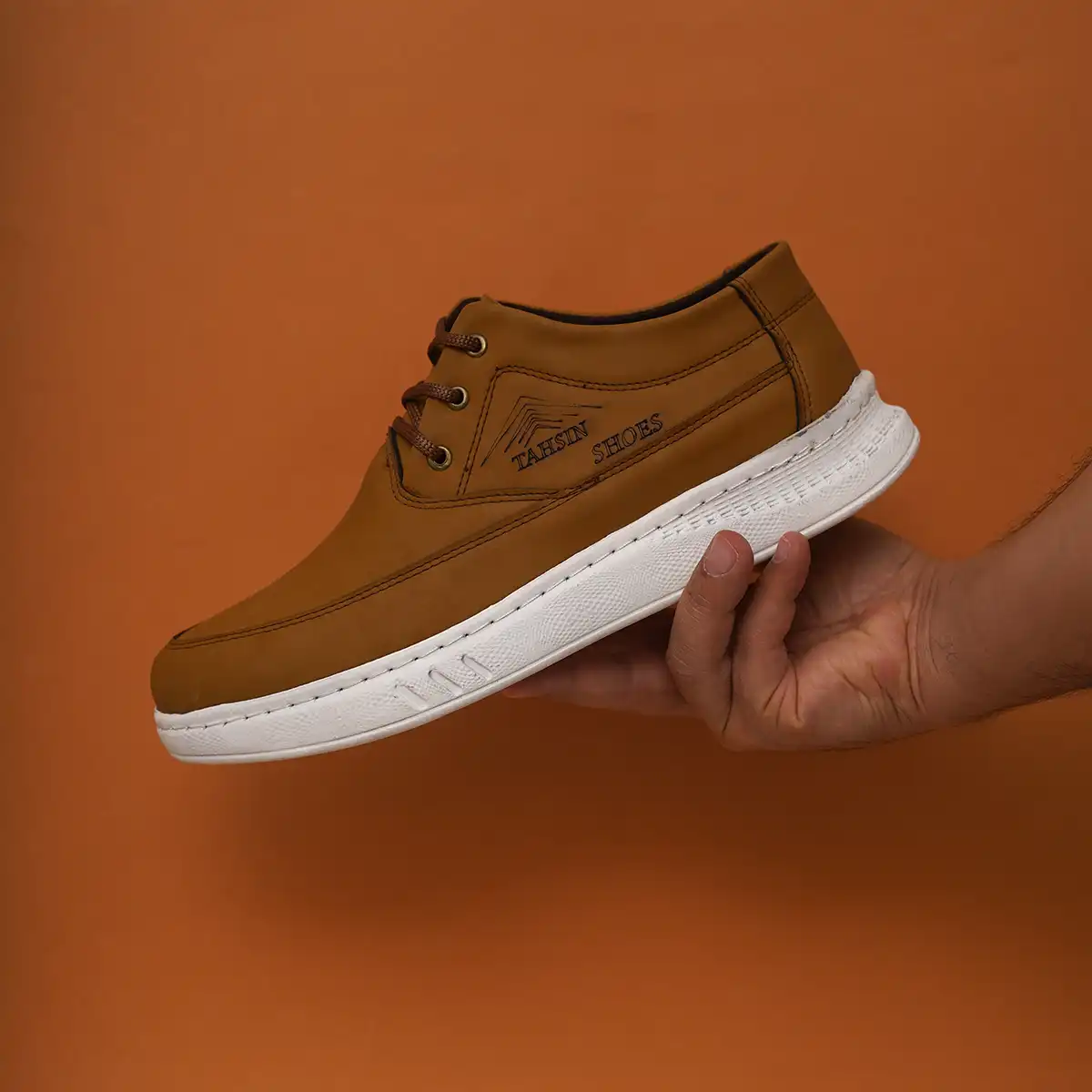 کفش مردانه خردلی مدل Tahsin