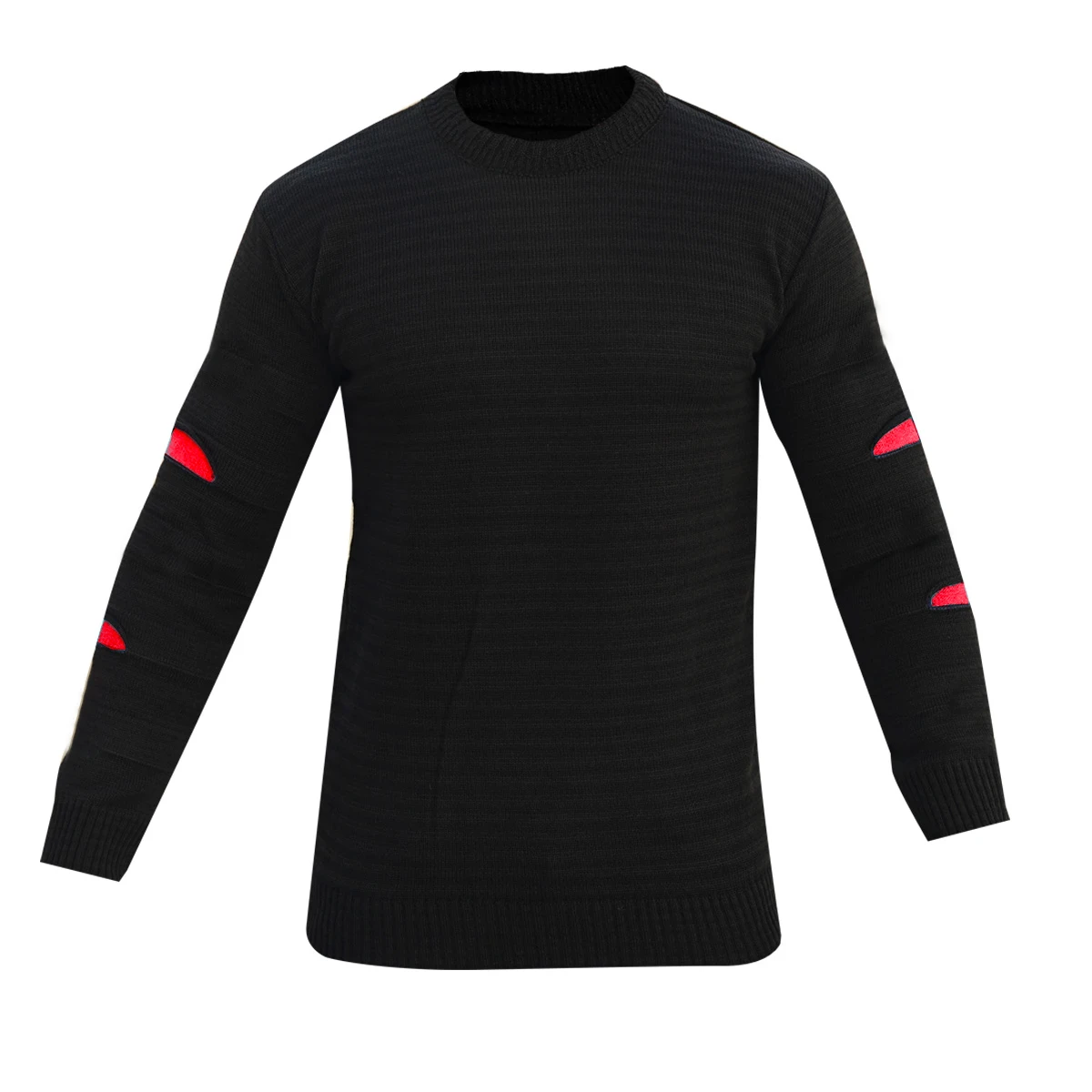 پلیور مردانه مشکی زاپ قرمز مدل solan