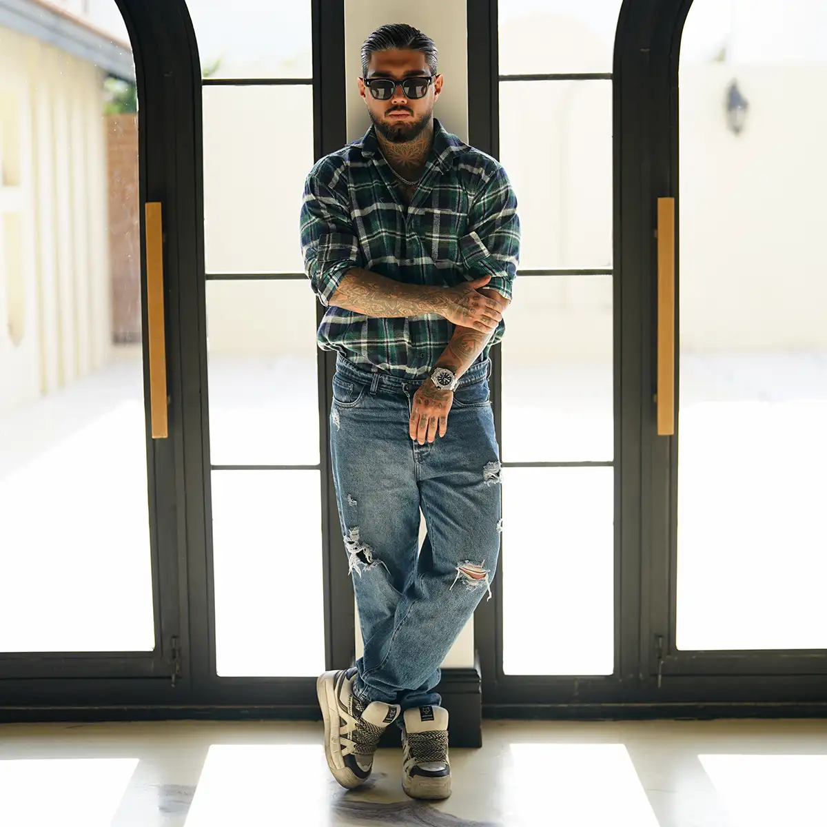 پیراهن مردانه سبزمدل Ramy